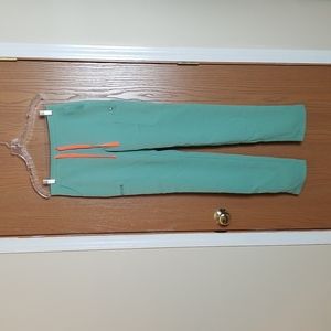 Figs Seafoam Green Yola Zip Pocket Scrub Bottoms Pants TW2000T XS Tall